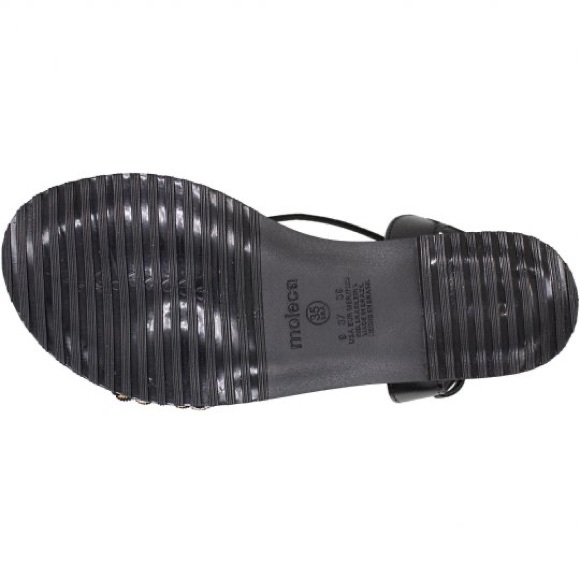 Moleca Women’s Black Casual Strappy Flat Sandals - Picture 5 of 6